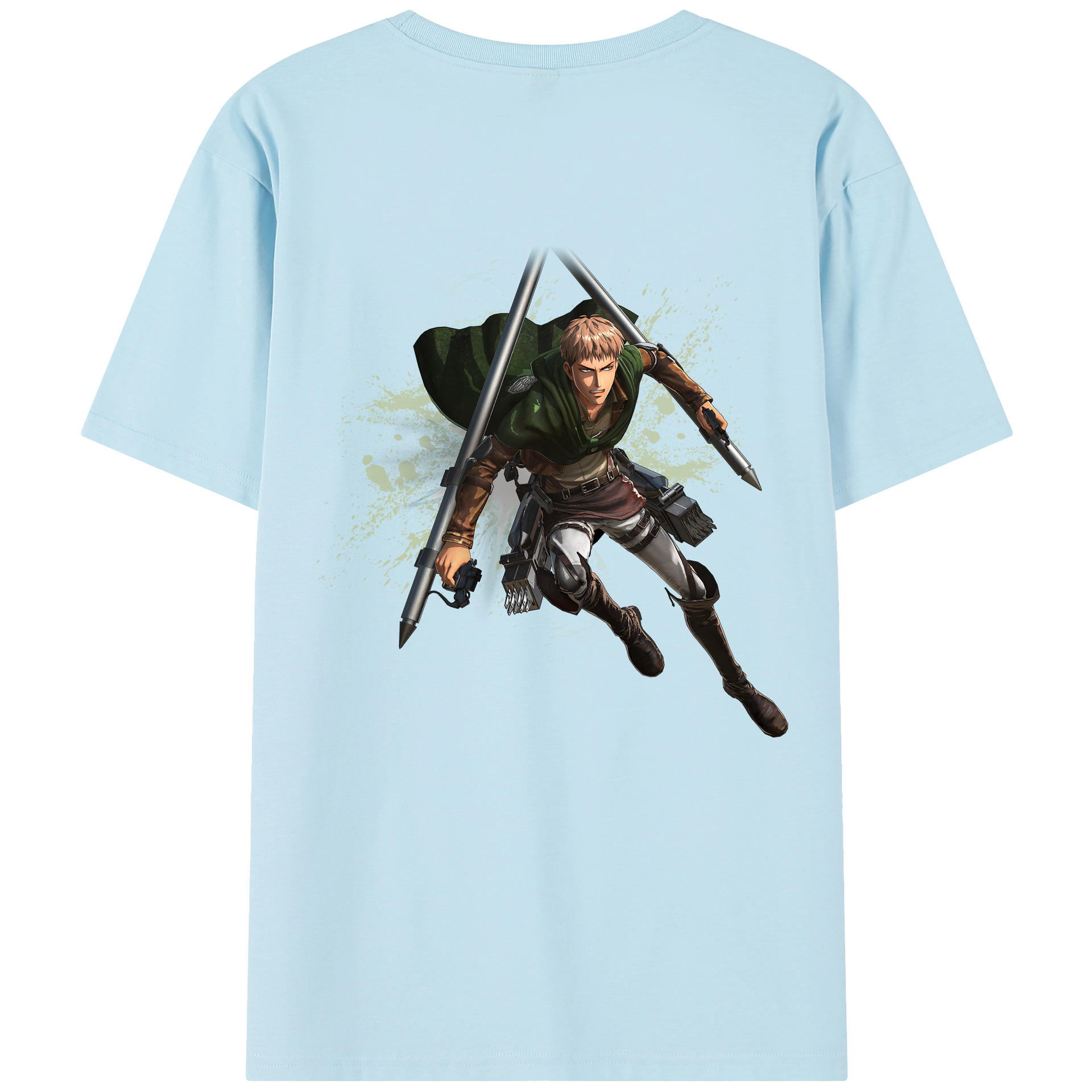 （画像用） 進撃の巨人 ジャン・キルシュタイン Attack on Titan Jean Kirstein 綿100％半袖Tシャツ（背面プリント）